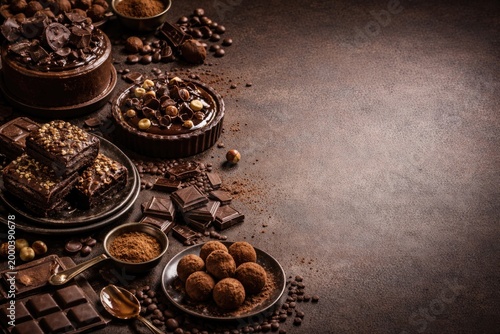 Artfully arranged chocolate...