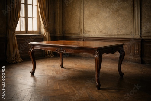 Classic wooden table positi...