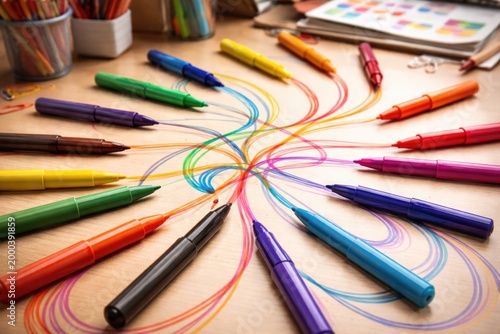 Collection of vibrant felt ...