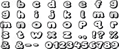 Black and white capital letters