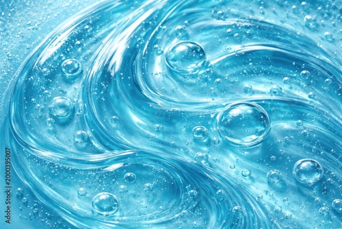 Close up of refreshing blue...
