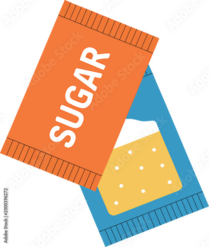 Illustrated sugar and cheese crackers packaging design concept