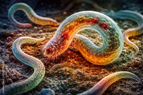 Colorful microscopic examin...