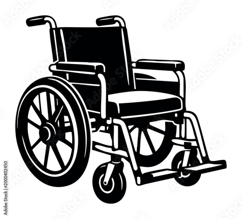 Wheelchair offering support and independence for individuals needing assistance with mobility. Depicting healthcare, rehabilitation, and accessibility