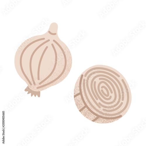 White onion and half