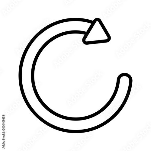 Circular refresh arrow icon for update and synchronization