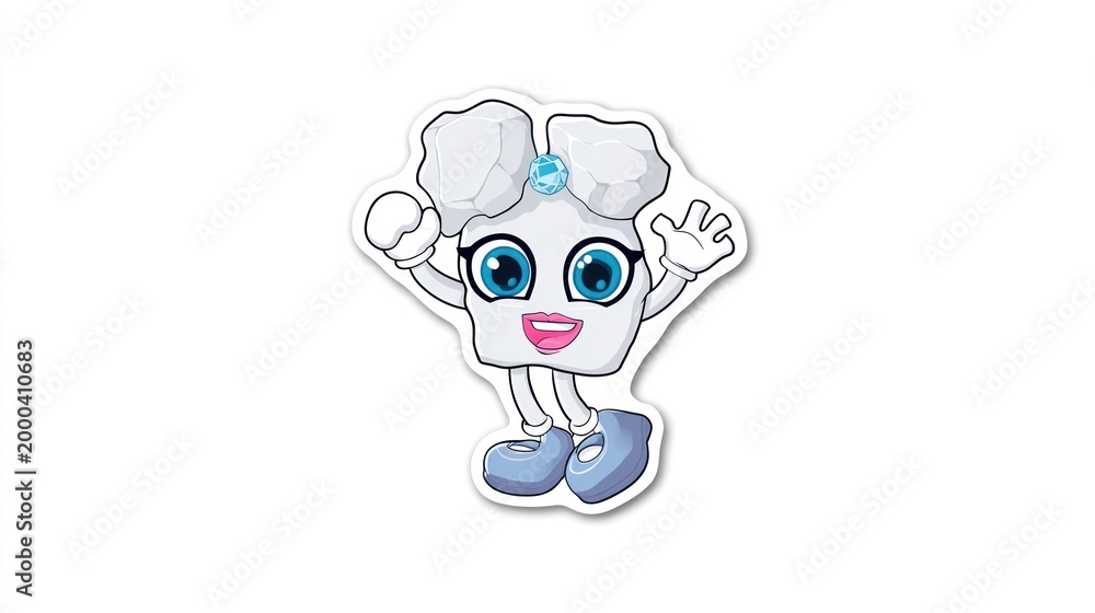 Obraz premium Cartoon character illustration on white background for various commercial uses