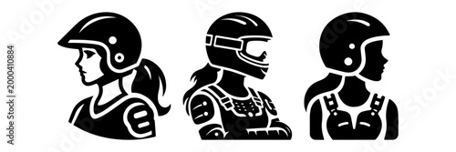 Motorcycle riders in helmets and protective gear.
