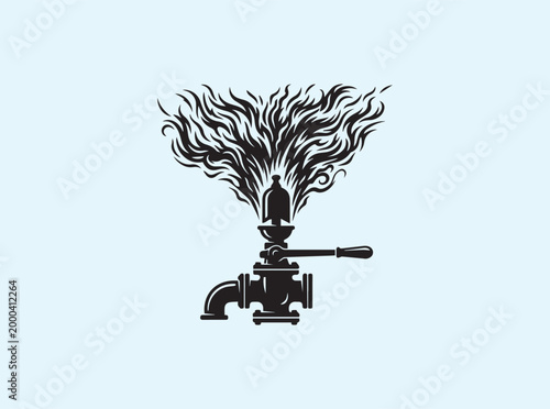 Minimal black icon illustrating high intensity pressure and sound direction for kitchen science educational materials and commercial product testing and safety demonstrations and training