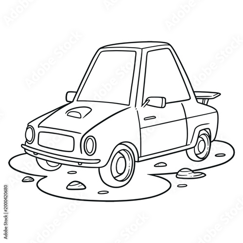 Acceleration Concept: Dynamic Car Logo & Outline Art