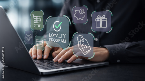 Fotografía Customer loyalty program and digital marketing concept