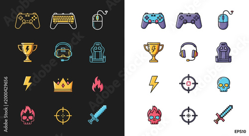 Gaming Icons Vector Illustration
