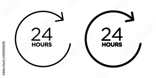 24 hours icon pack, best for Graphic designs. Vector
