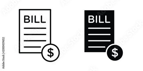 Bill payment icon pack, best for Graphic designs. Vector