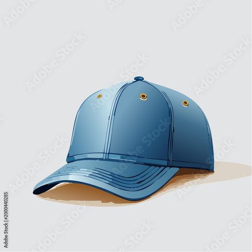 Casquette bleue réaliste en illustration isolée
