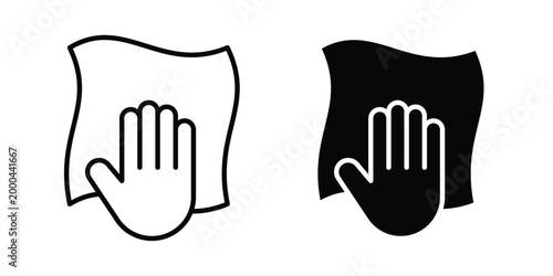 Cleaning cloth icon pack, best for Graphic designs. Vector