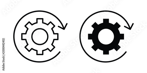 Continuous changes icon pack, best for Graphic designs. Vector