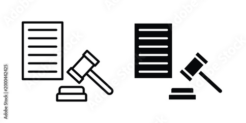 Court decision icon pack, best for Graphic designs. Vector