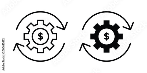 Costs optimization icon pack, best for Graphic designs. Vector