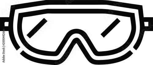 Rounded Protective Safety Eyewear Outline for Active Lifestyles and Work Environments