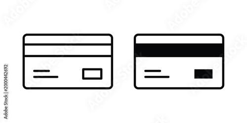 Credit card icon pack, best for Graphic designs. Vector