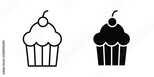 Cupcake icon pack, best for Graphic designs. Vector