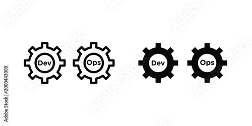 Dev ops icon pack, best for Graphic designs. Vector