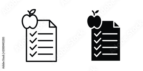 Diet plan icon pack, best for Graphic designs. Vector