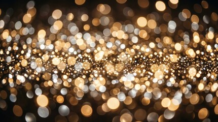 Golden and silver bokeh lights background, festive luxury backdrop for holiday or celebration design, shimmering glow, elegant defocused sparkle, high detail, no logos