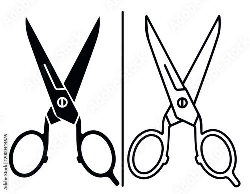 Scissors Outline Images – Browse  Stock Photos