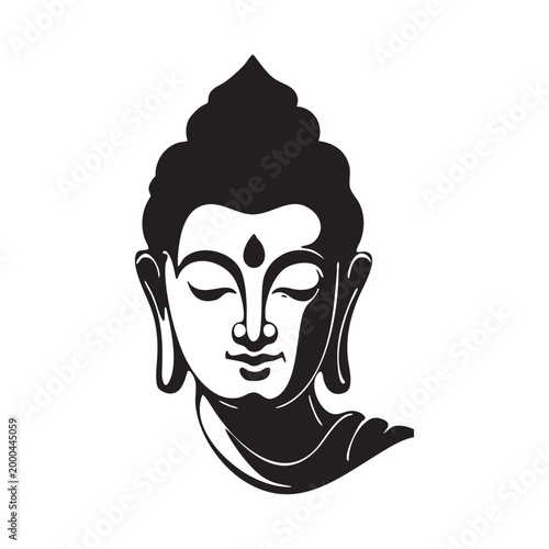 Gautam Buddha Icon Vector Illustration.