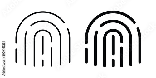 Fingerprint icon pack, best for Graphic designs. Vector