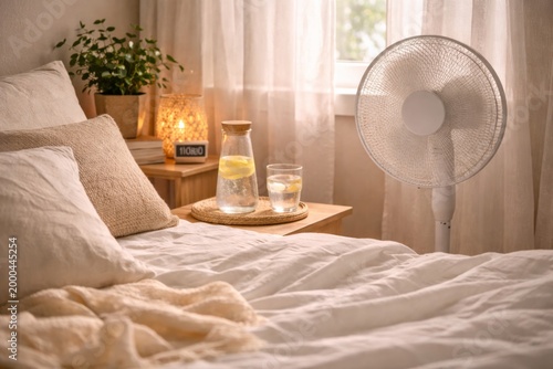 Bedroom Cooling Setup for Warm Night