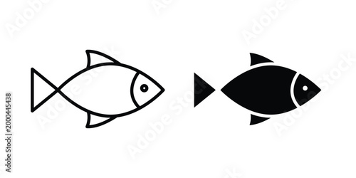 Fish icon pack, best for Graphic designs. Vector