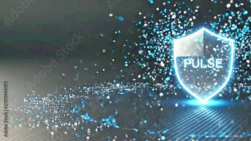 Futuristic Cyber Security Shield Protection Data Privacy Digital Network Concept 4K