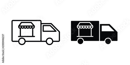 Food truck icon pack, best for Graphic designs. Vector
