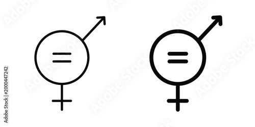 Gender equality icon pack, best for Graphic designs. Vector
