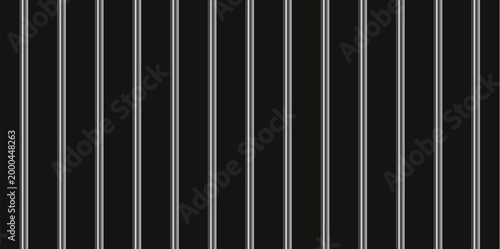 Jail metal bars cell background. Iron prison vector bar isolated transparent illustration.