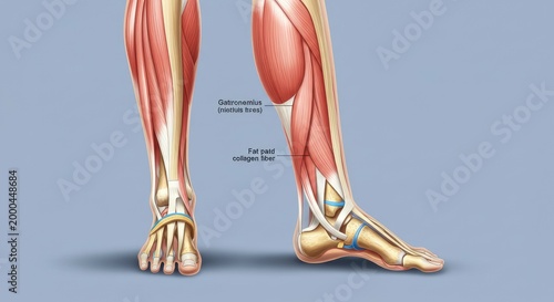 Human anatomy leg muscles detailed.