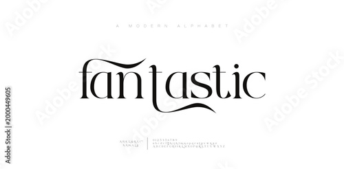 Cuadro en lienzo Fantastic, Beauty fashion elegant minimalist serif italic fonts decorative wedding vintage retro logos