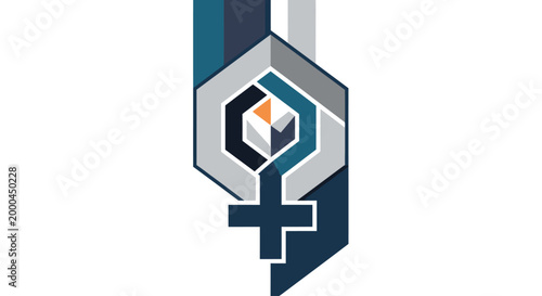 Abstract Hexagonal Logo Design