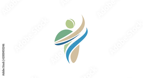 Abstract Human Figure Vector Logo