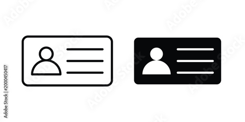 ID card icon pack, best for Graphic designs. Vector