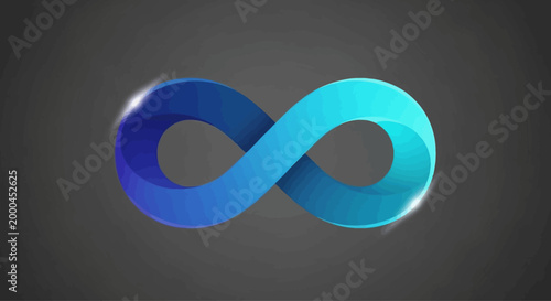 Blue Infinity Symbol Vector Illustration