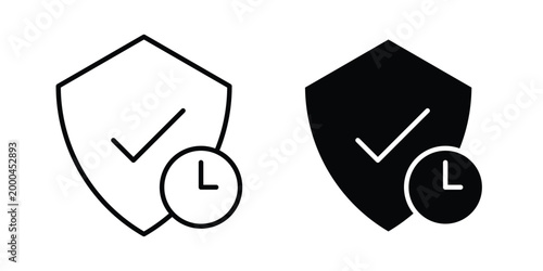 Long term protection icon pack, best for Graphic designs. Vector