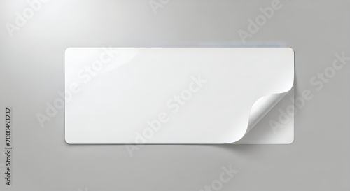Sleek Blank White Label Mockup with Peeled Corner for Design Template
