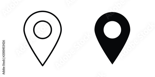 Map marker icon pack, best for Graphic designs. Vector