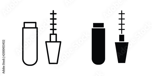 Mascara brush icon pack, best for Graphic designs. Vector