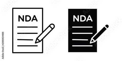 NDA icon pack, best for Graphic designs. Vector