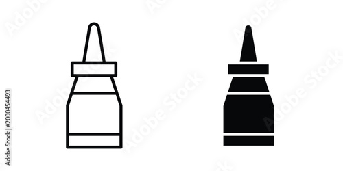 Nasal spray bottle icon pack, best for Graphic designs. Vector